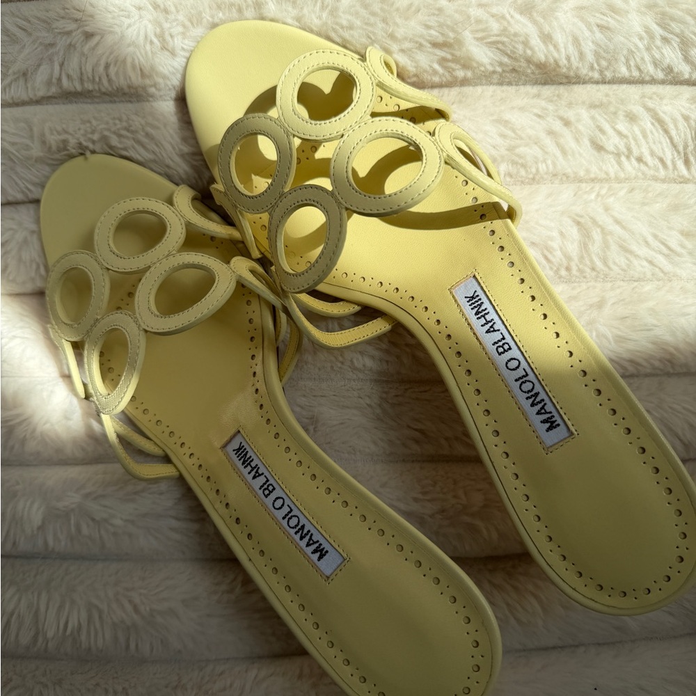 Manolo Blahnik 50mm Barimu Sandals - Picture 2 of 11